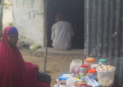 Somali woman at a street stall